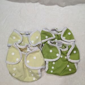 Thirsties Green and Yellow Cloth Diaper Covers